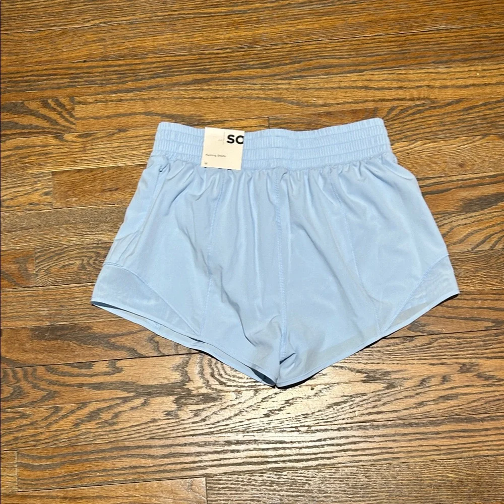 SO Light Blue Women's Athletic Shorts - Picture 3 of 4